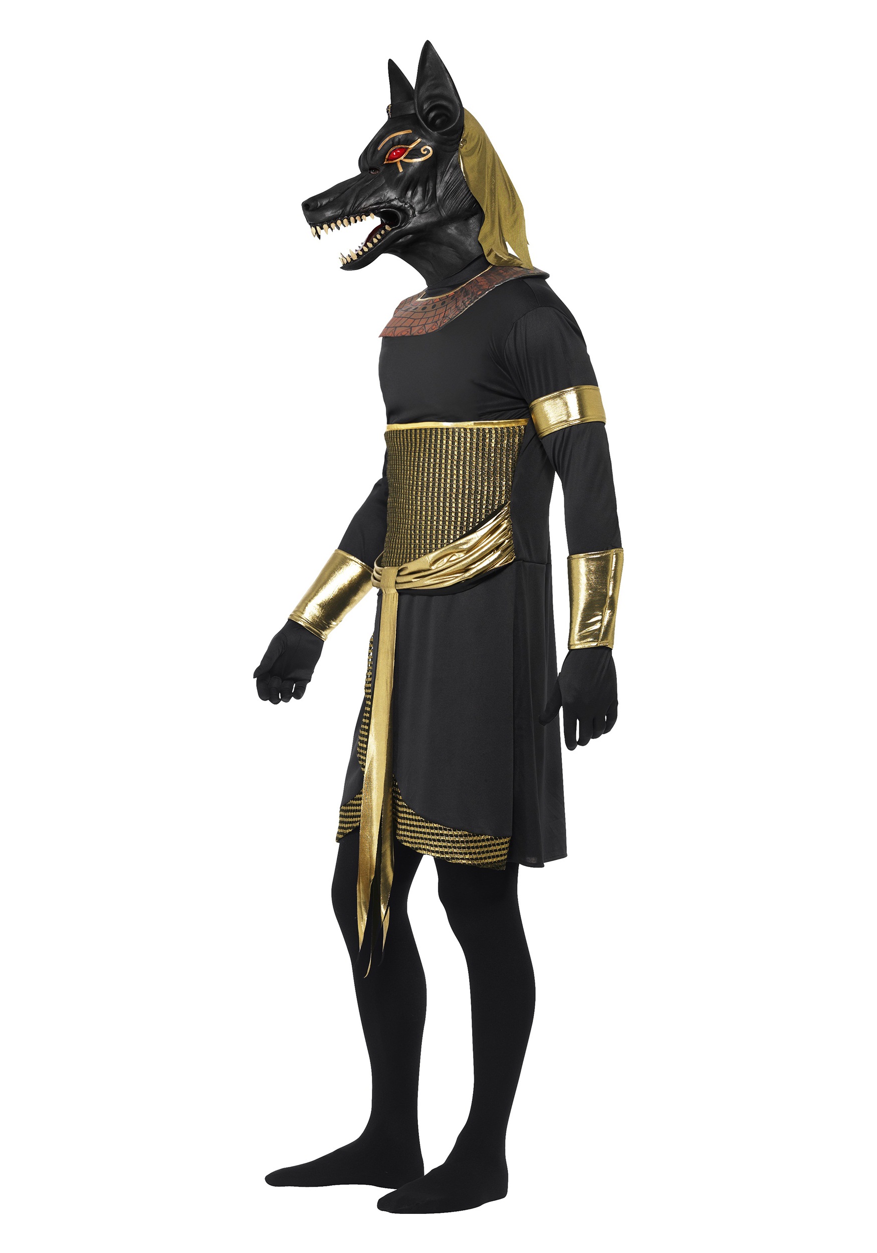 Anubis The Jackal Egyptian God Of Dead War Ancient Egypt Adult Mens Costume OS.