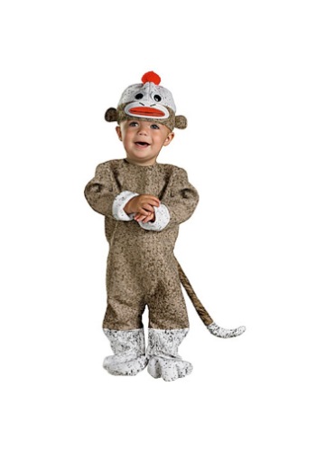 Click Here to buy Sock Monkey Baby Costume from HalloweenCostumes, CDN Funds & Shipping