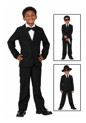 Kids Black Suit Costume Main 2