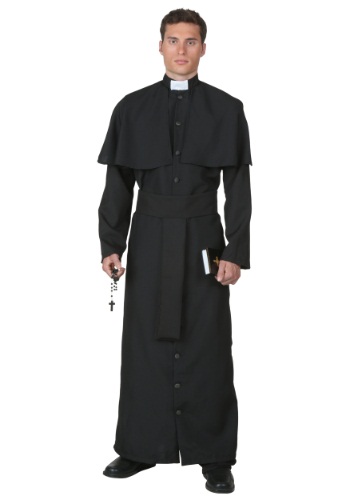 Click Here to buy Plus Size Deluxe Priest Costume from HalloweenCostumes, CDN Funds & Shipping