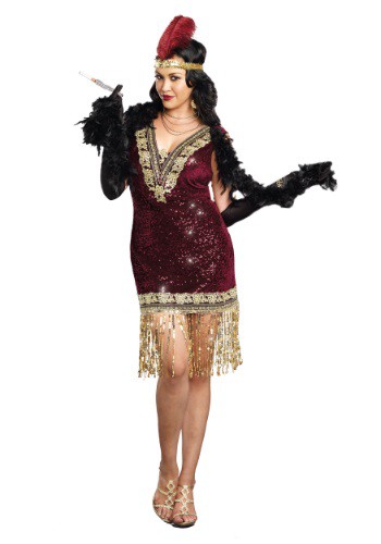 Plus Size Flapper Costumes Adult 1920s Flapper Dress Costume 