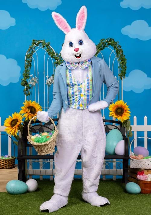 Plus Size Mascot Easter Bunny Costume for Adults