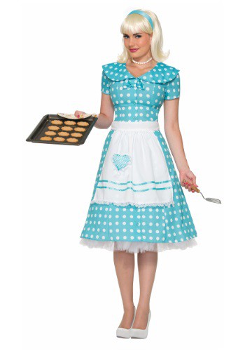 Click Here to buy Womens Polka Dot Housewife Costume from HalloweenCostumes, CDN Funds & Shipping