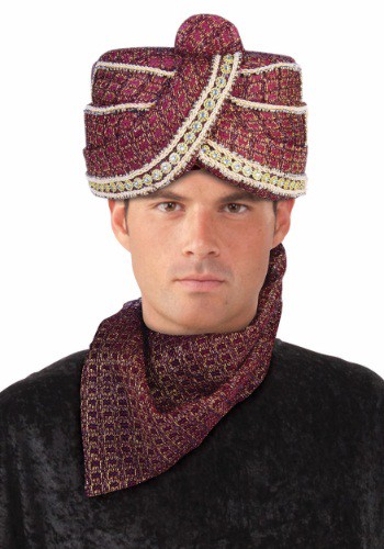 Adult Red Maharaja Turban
