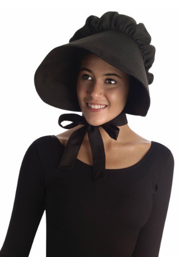 Womens Black Pioneer Bonnet