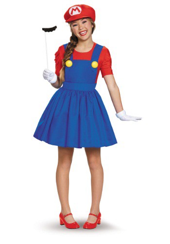 Click Here to buy Tweens Mario Skirt Costume from HalloweenCostumes, CDN Funds & Shipping