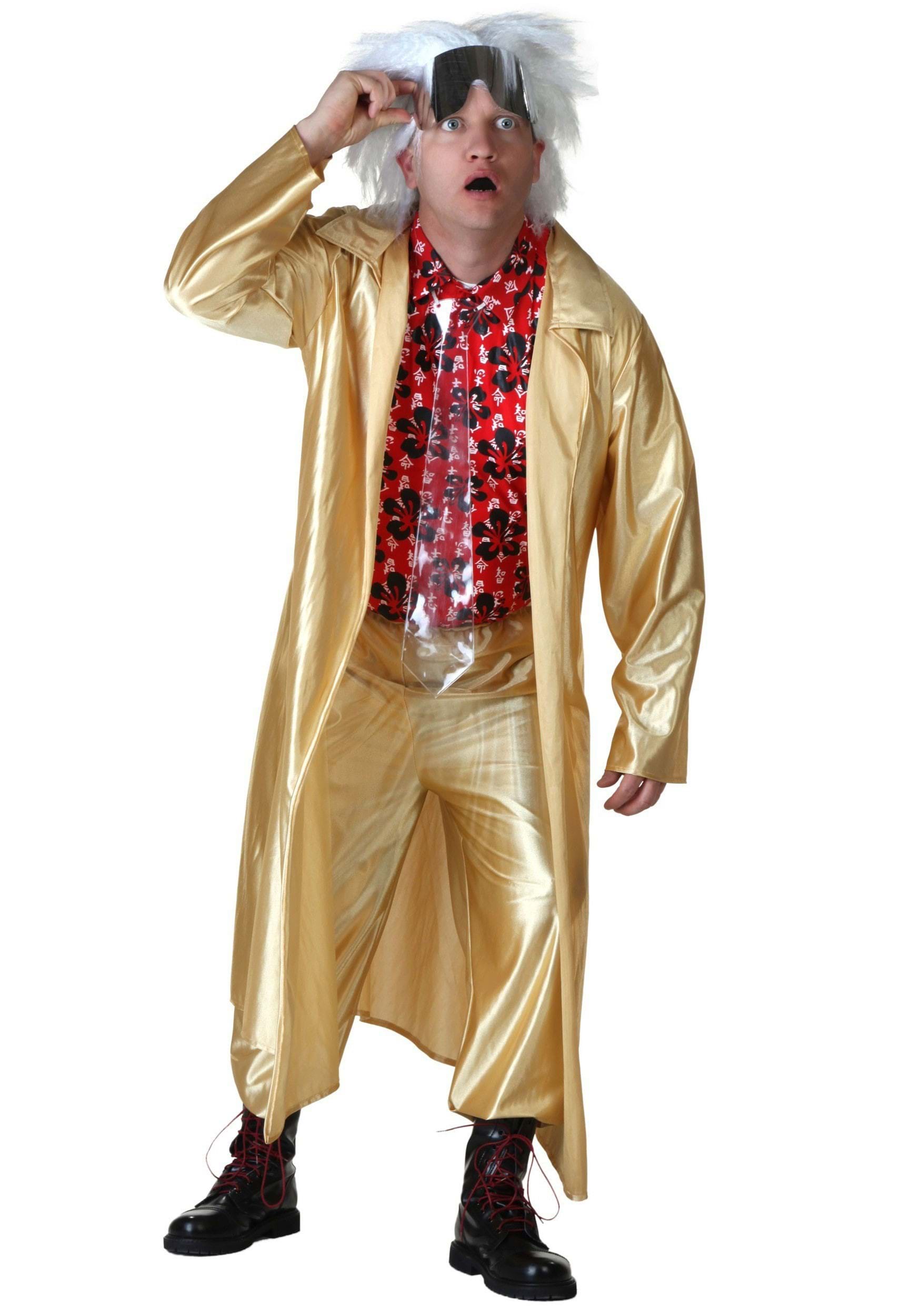 Plus Size Back To The Future II Doc Brown Costume 2X
