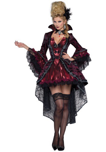 Click Here to buy Womens Elegant Victorian Vamp Costume from HalloweenCostumes, CDN Funds & Shipping