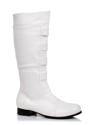 Click Here to buy Adult White Superhero Boots from HalloweenCostumes, CDN Funds & Shipping