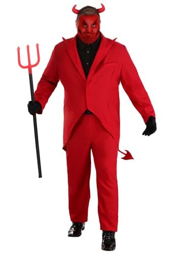 Plus Size Red Suit Devil Mens Costume