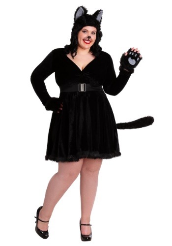 Plus Size Womens Black Cat Costume