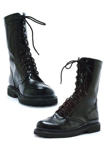 Click Here to buy Adult Black Combat Boots from HalloweenCostumes, CDN Funds & Shipping