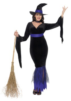 Women's Plus Size Glamorous Witch Costume