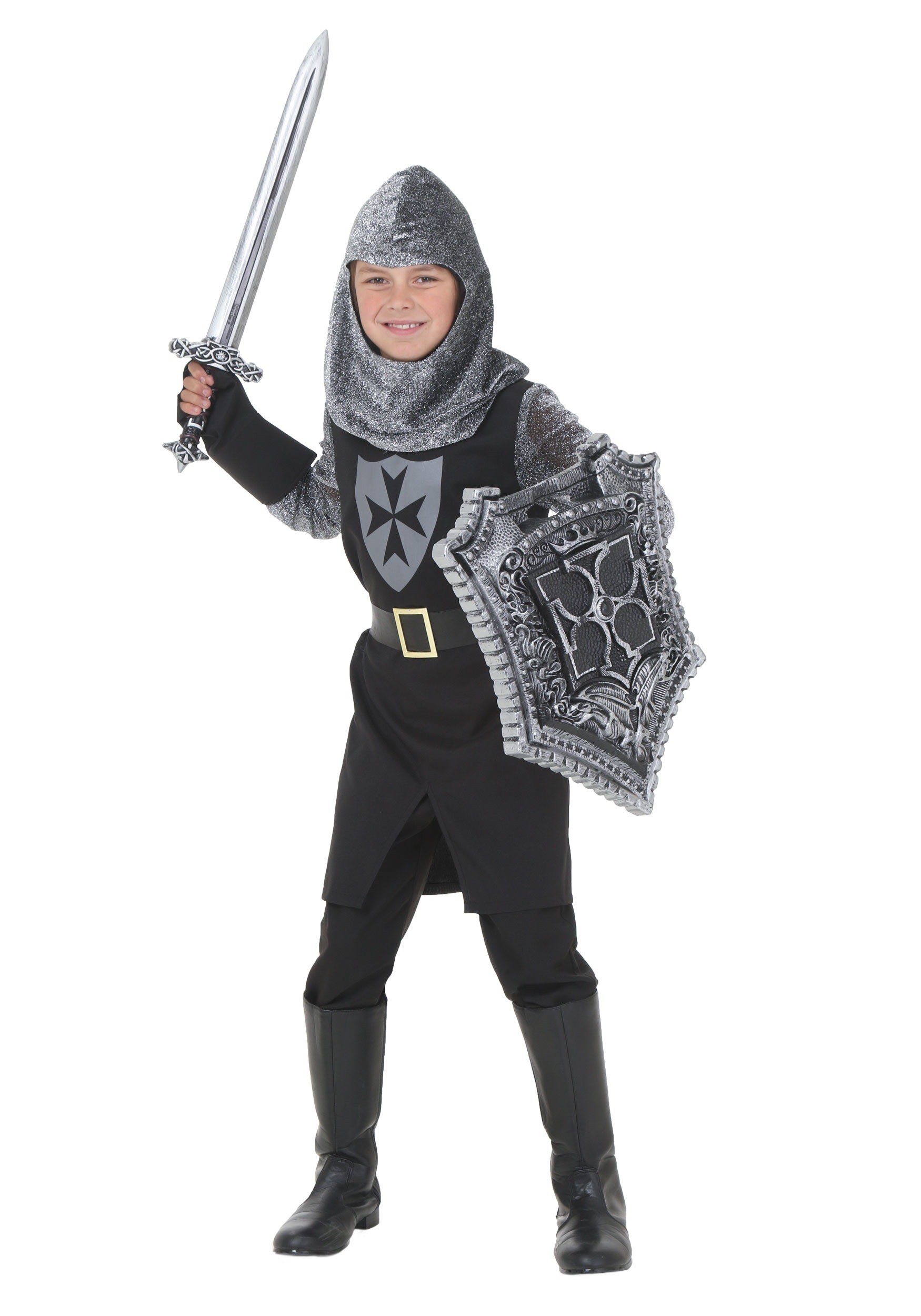 Kid's Black Knight Costume , Knight Costumes For Kids