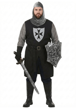 Plus Size Black Knight Costume for Men