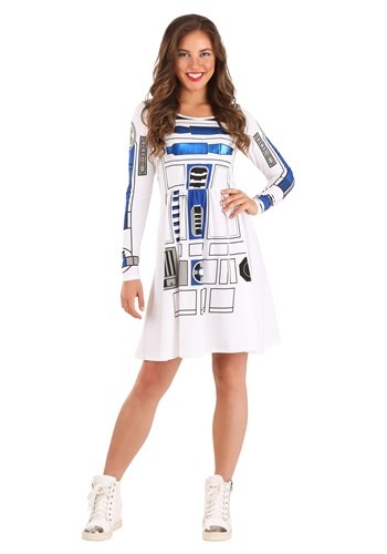 Click Here to buy Star Wars I am R2D2 Skater Dress for Womens Costume from HalloweenCostumes, CDN Funds & Shipping