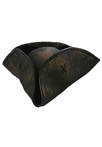 Click Here to buy Black Caribbean Tricorn Pirate Costume Hat from HalloweenCostumes, CDN Funds & Shipping