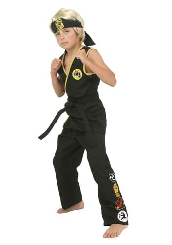 Click Here to buy Kids Cobra Kai Costume from HalloweenCostumes, CDN Funds & Shipping