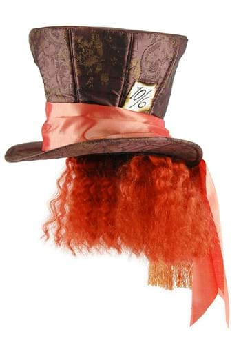 Click Here to buy Wonderland Mad Hatter Costume Hat with Hair from HalloweenCostumes, CDN Funds & Shipping