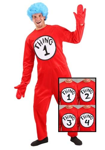 Click Here to buy Adult Dr. Seuss Thing 1 and 2 Deluxe Costume from HalloweenCostumes, CDN Funds & Shipping