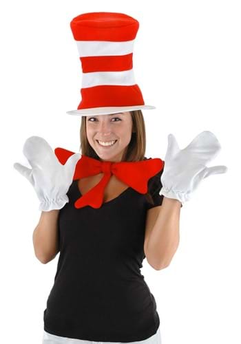 Click Here to buy Adult Cat in the Hat Accessory Costume Kit from HalloweenCostumes, CDN Funds & Shipping