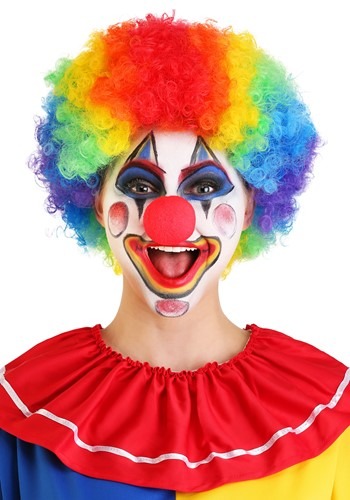 Click Here to buy Jumbo Rainbow Clown Wig from HalloweenCostumes, CDN Funds & Shipping