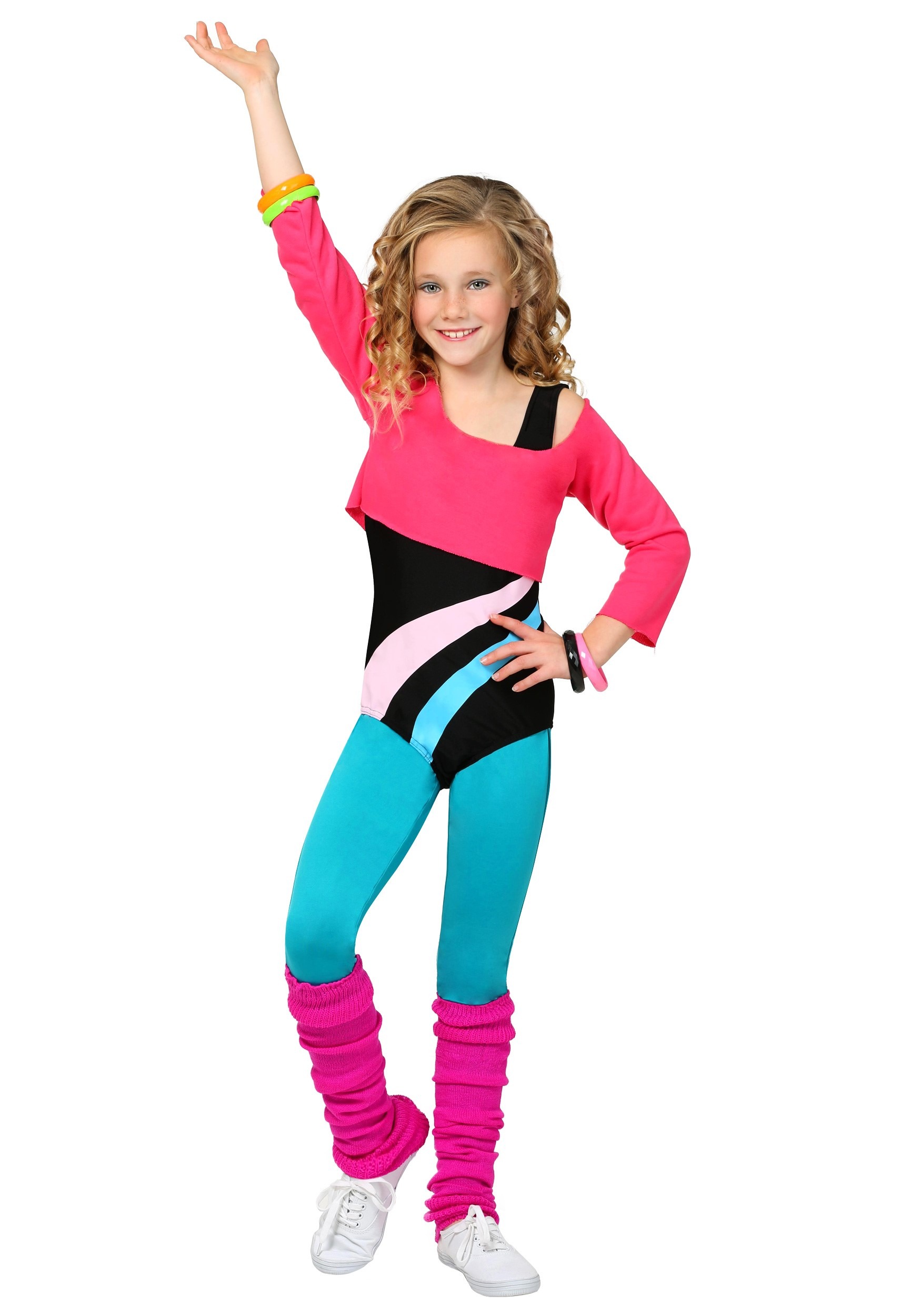 Child 80 S Workout Girl Costume