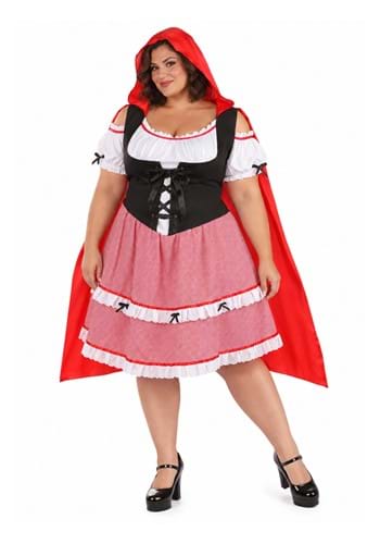 Plus Size Knee Length Red Riding Hood Women's Costume upd