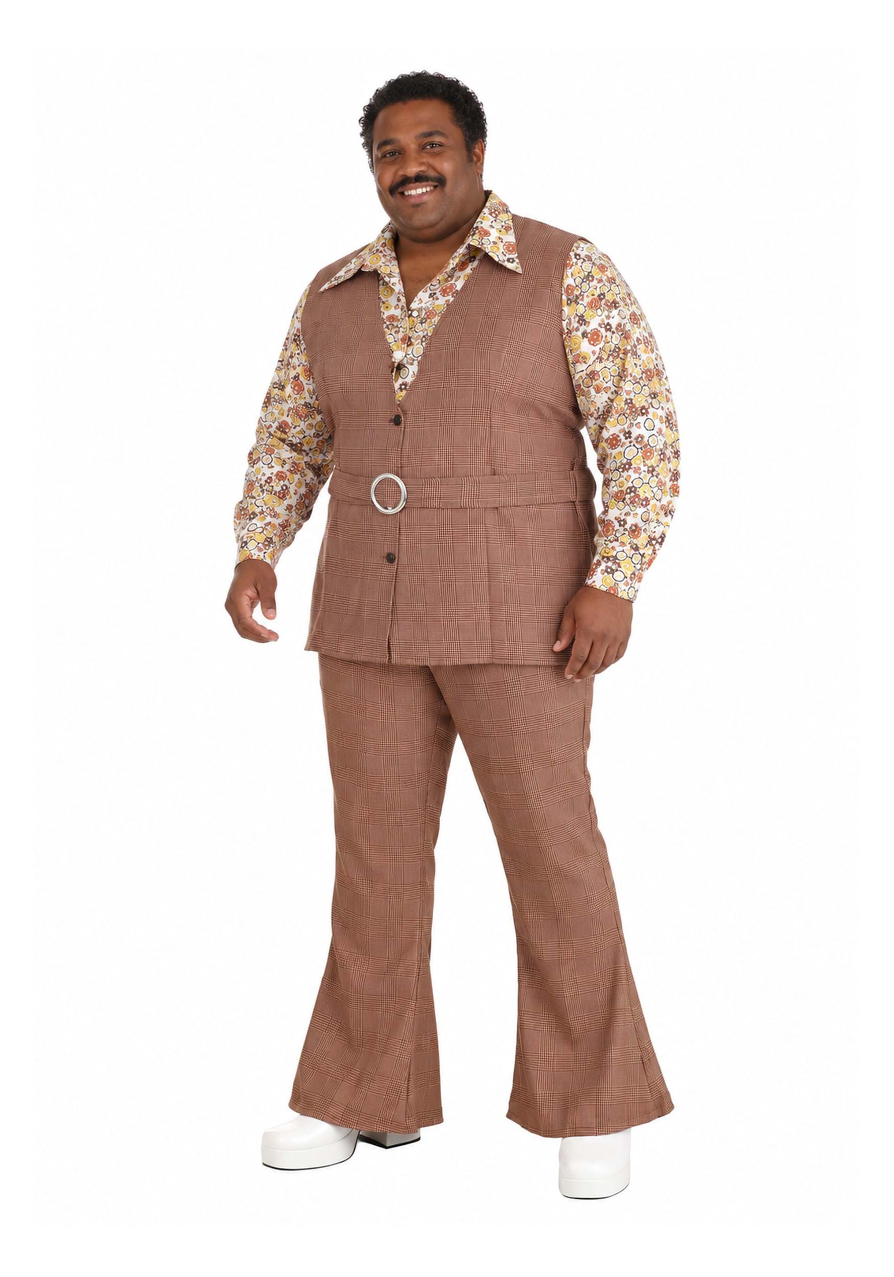 Plus Size '70s Vest Men's Costume | Decade Costumes
