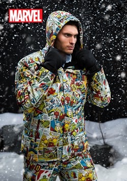 Adult Marvel Retro Comic Print Snowboard Jacket
