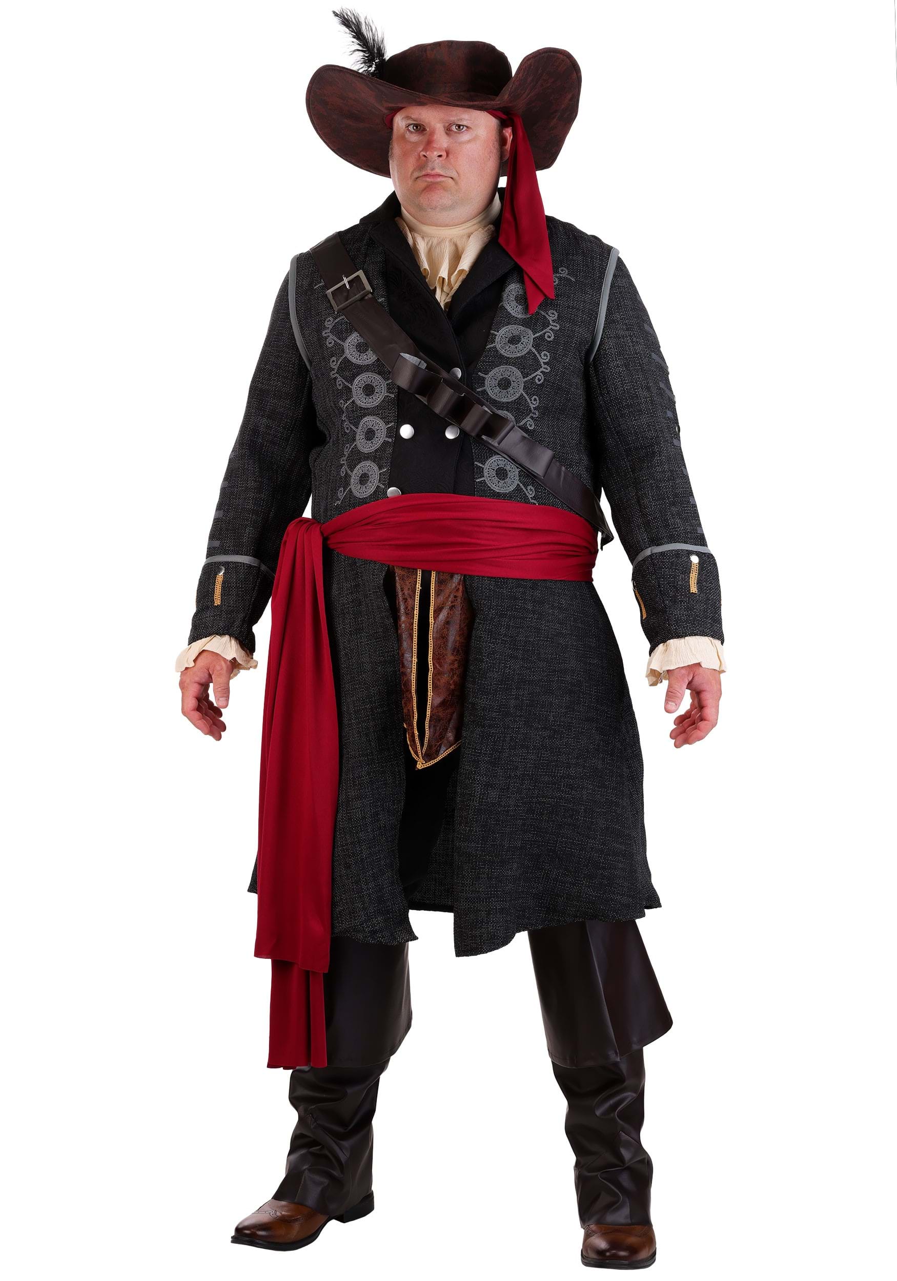 Plus Size Blackbeard Pirate Adult Costume | Pirate Costumes