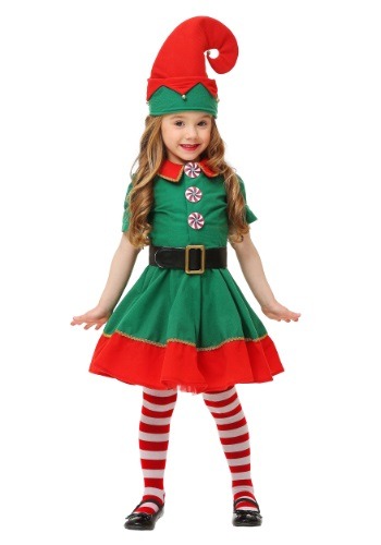 Click Here to buy Toddler Holiday Elf Costume from HalloweenCostumes, CDN Funds & Shipping