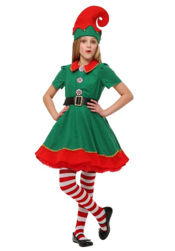 Click Here to buy Girls Holiday Elf Costume from HalloweenCostumes, CDN Funds & Shipping