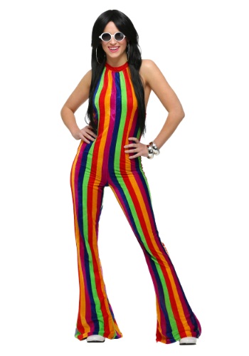 Click Here to buy Womens 70s Disco Jumpsuit Costume from HalloweenCostumes, CDN Funds & Shipping