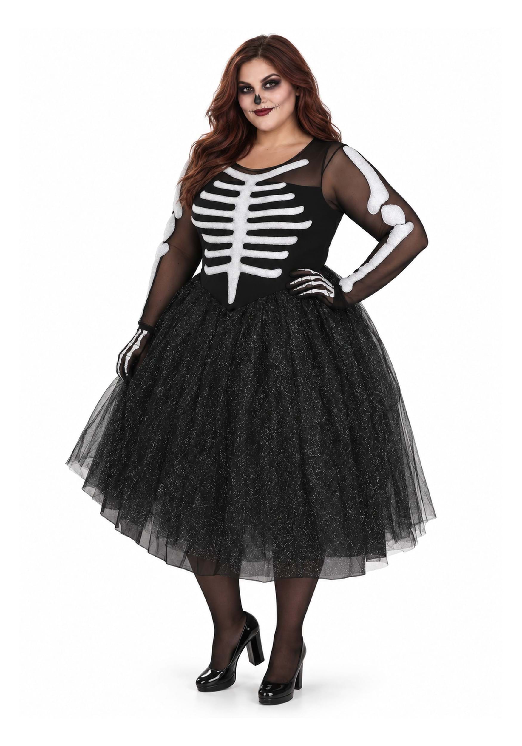 Women's Skeleton Beauty Plus Size Costume