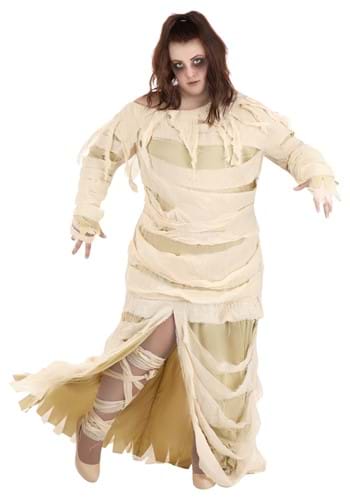 Click Here to buy Womens Plus Size Full Length Mummy Costume from HalloweenCostumes, CDN Funds & Shipping