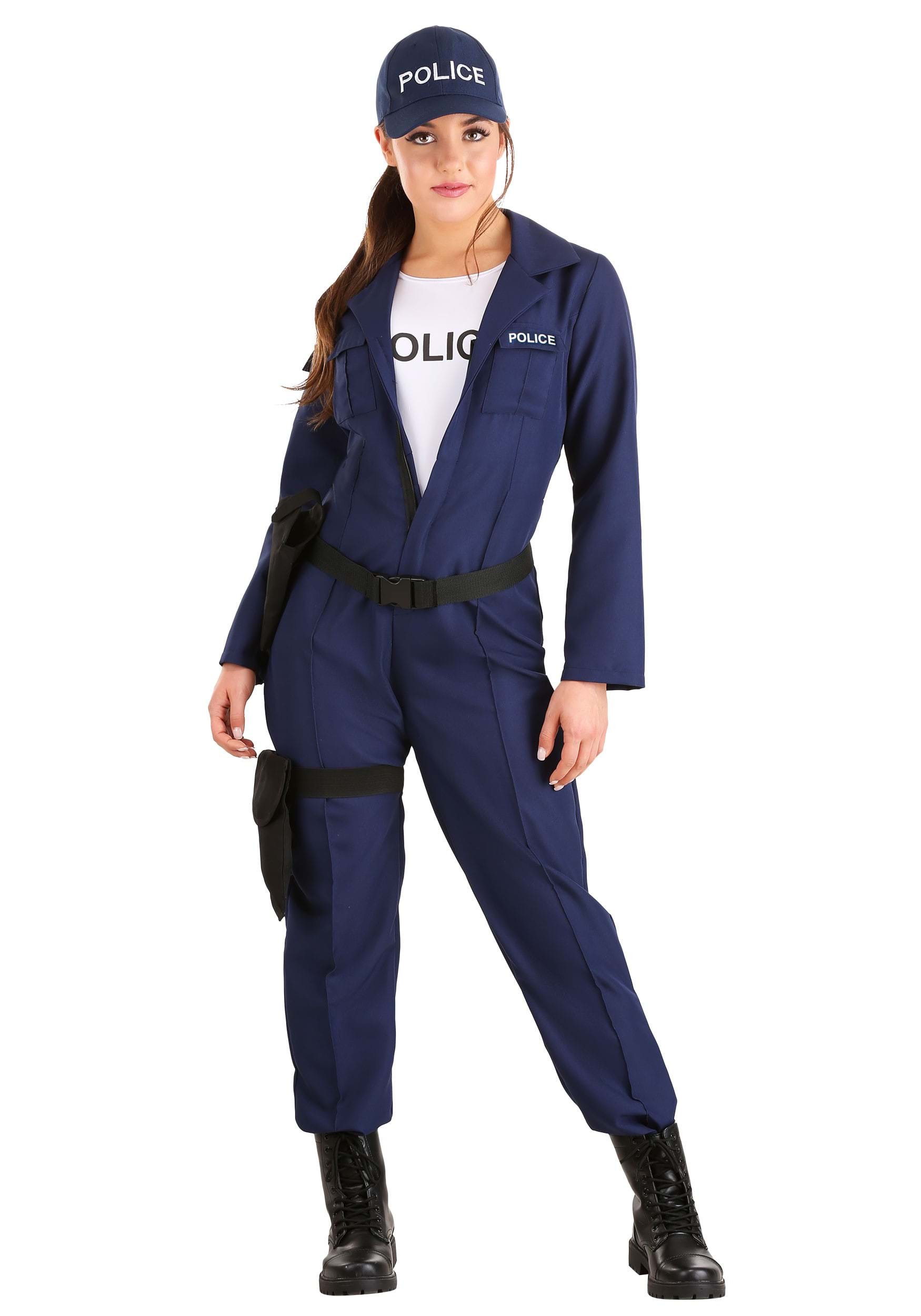 Plus Size Tactical Cop Jumpsuit Women's Costume