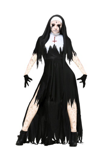Click Here to buy Plus Size Dreadful Nun Womens Costume from HalloweenCostumes, CDN Funds & Shipping
