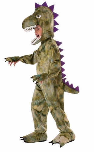 Click Here to buy Kids Dinosaur Costume Jumpsuit with Attached Hand and Foot Covers from HalloweenCostumes, CDN Funds & Shipping