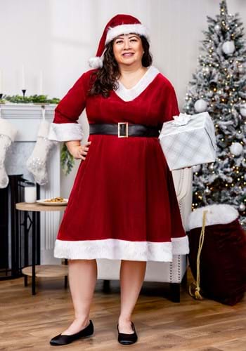 Click Here to buy Plus Size Santa Claus Sweetie Costume from HalloweenCostumes, CDN Funds & Shipping