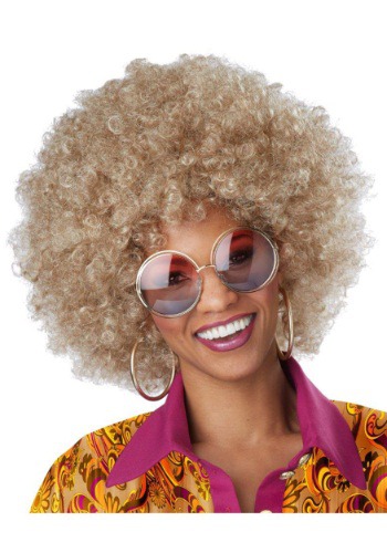 Dirty Blonde Women s Afro Wig Adult Disco Costume Wigs