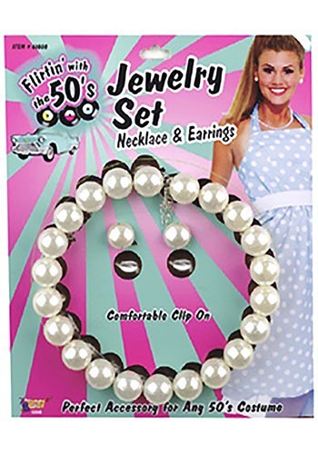 Click Here to buy 50s Pearl Set Costume Jewelry from HalloweenCostumes, CDN Funds & Shipping