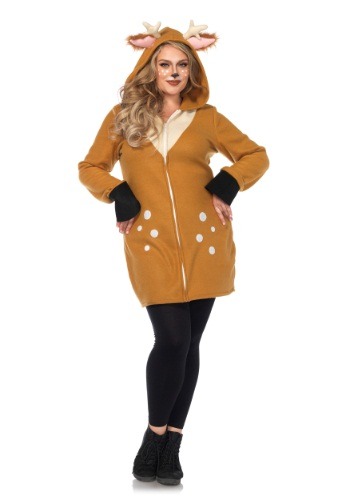 Click Here to buy Plus Size Cozy Fawn Womens Costume | Deer Costumes from HalloweenCostumes, CDN Funds & Shipping