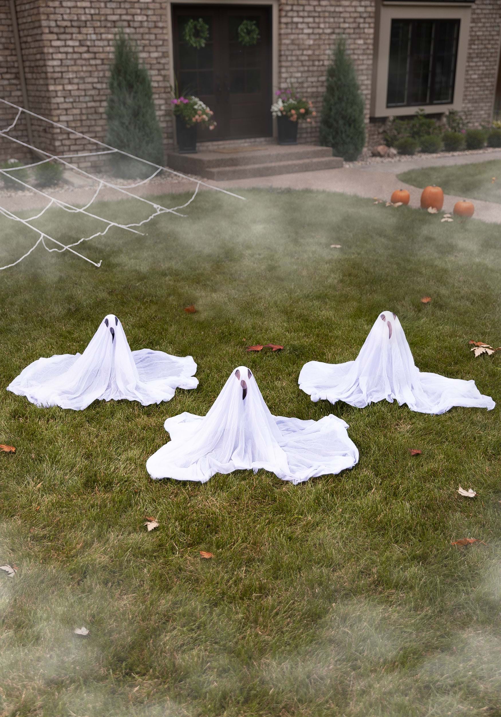 Ghostly Group Set Of Three - Ghost Decorations, Halloween Yard Decorations