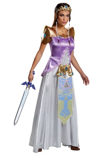 Click Here to buy Adult Zelda Deluxe Costume from HalloweenCostumes, CDN Funds & Shipping