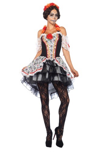 Click Here to buy Womens Sugar Skull Senorita Costume from HalloweenCostumes, CDN Funds & Shipping