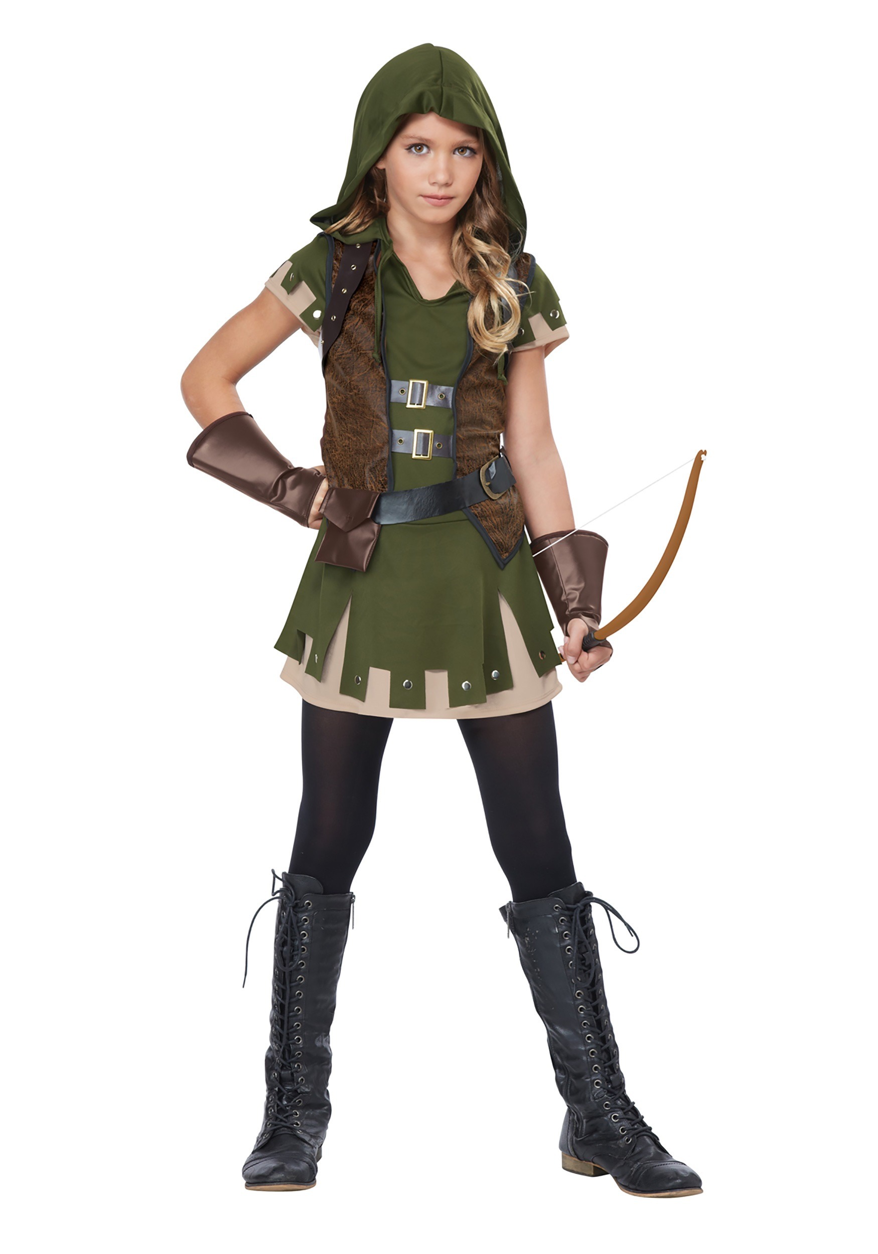 Girl's Miss Robin Hood Costume | Girl's Superhero Costume