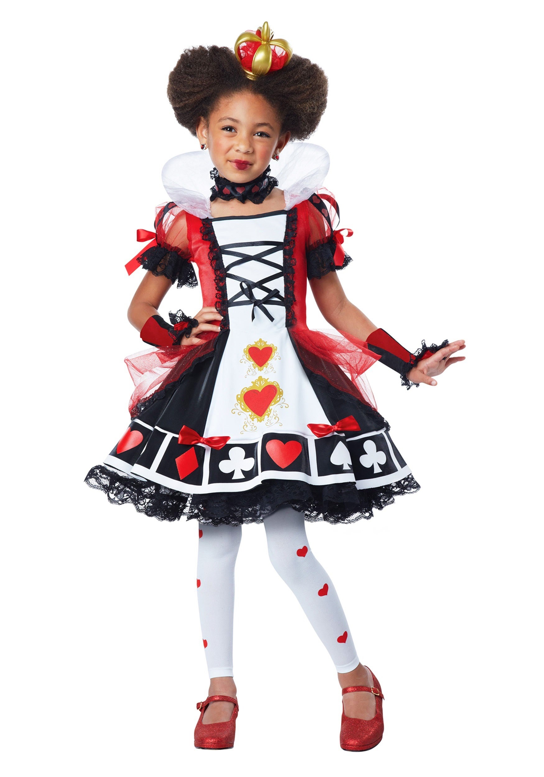 Child Deluxe Queen Of Hearts Costume Dress