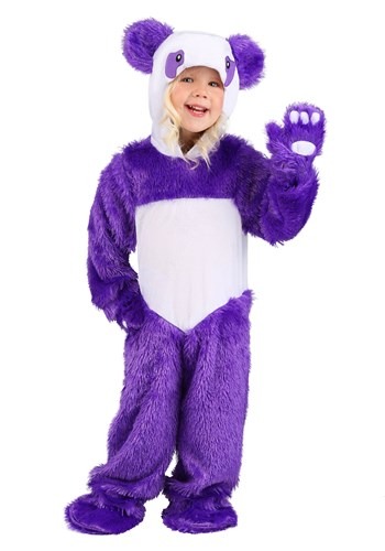 Furry Purple Panda Costume for Toddlers