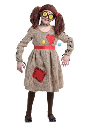 Click Here to buy Burlap Voodoo Doll Girls Costume from HalloweenCostumes, CDN Funds & Shipping